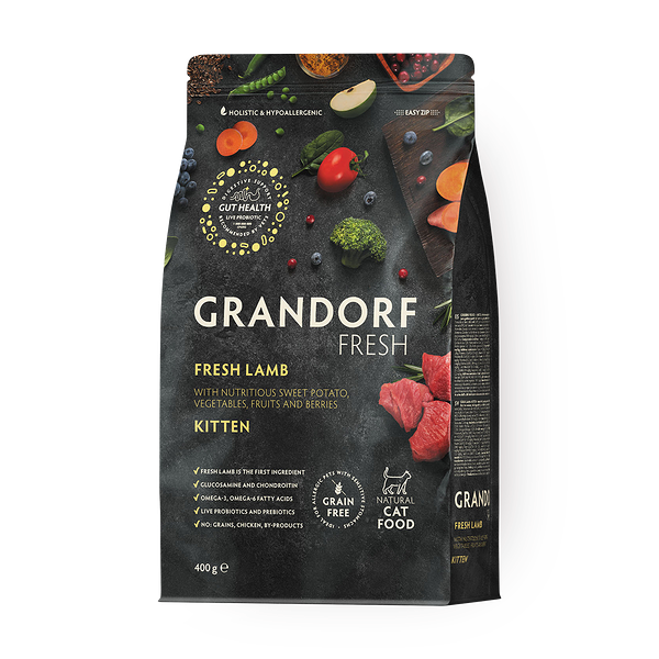 Сухой корм для котят Grandorf ягнёнок с бататом