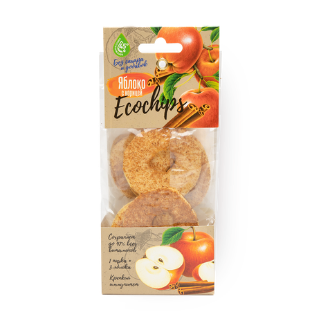 Яблоко сушёное с корицей Biorganic Ecochips