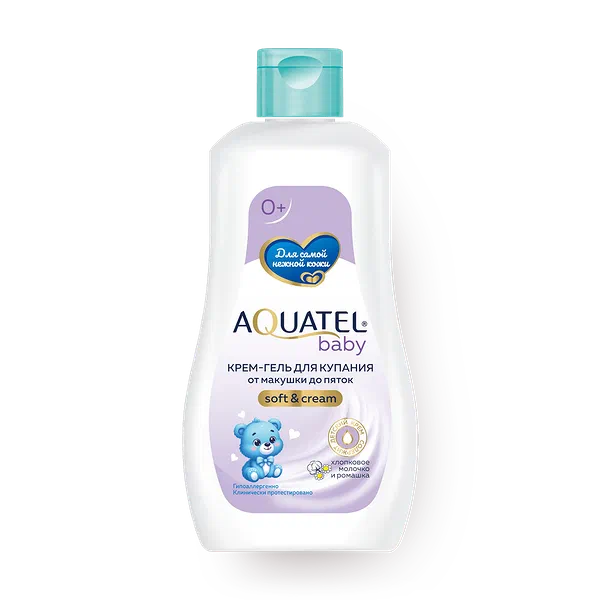 Гель для купания Aquatel Baby хлопковое молочко-ромашка