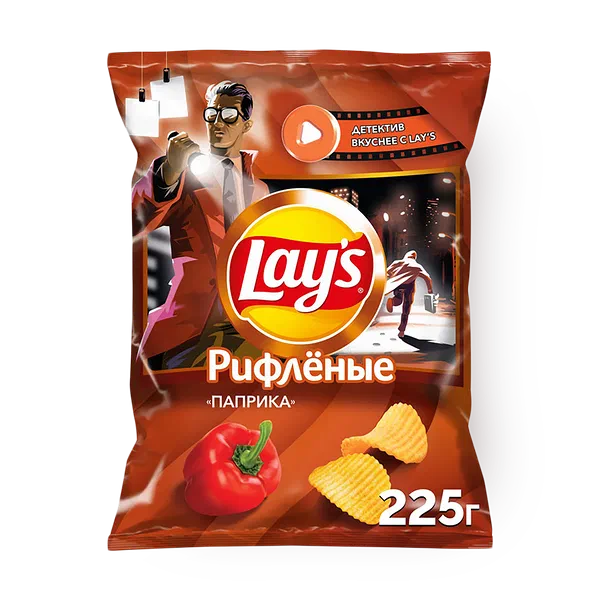Чипсы Lay's Паприка рифлёные