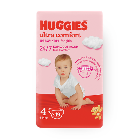 Подгузники Huggies Ultra Comfort №4 8-14Кг Girl
