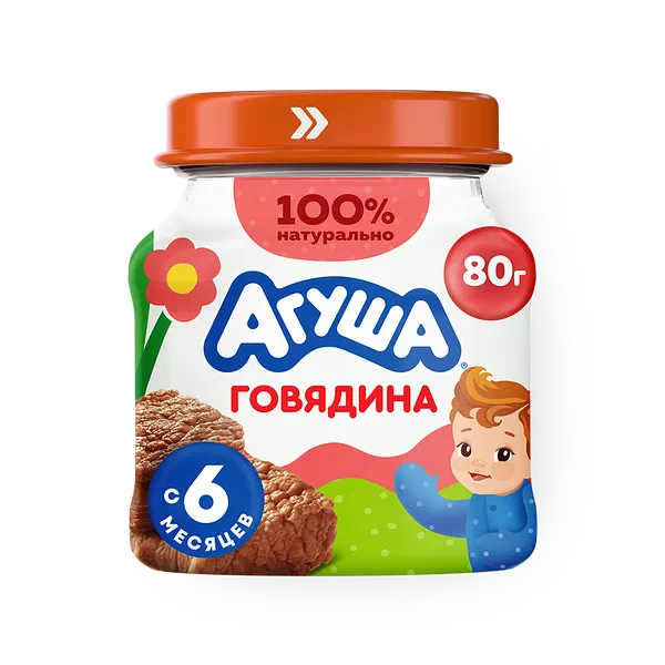 Мясное пюре «Агуша» говядина