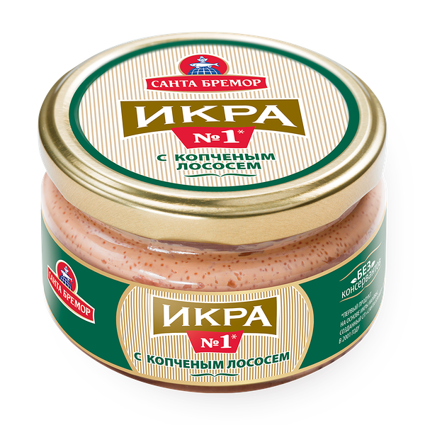 Икра деликатесная «Санта Бремор» с копчёным лососем