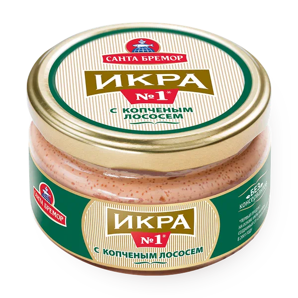 Икра деликатесная «Санта Бремор» с копчёным лососем