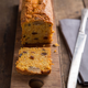 Bakery Moist carrot and nuts cake with walnuts and raisins