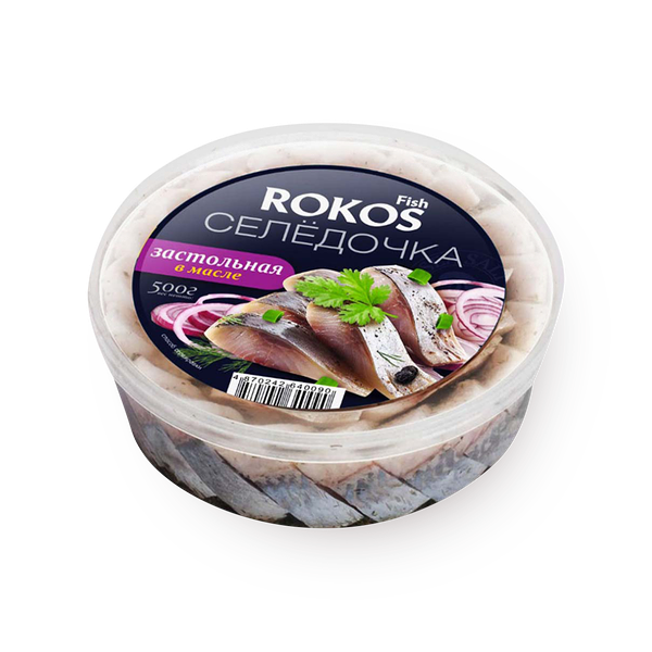 Селед­ка застоль­ная в масле Rokos fish