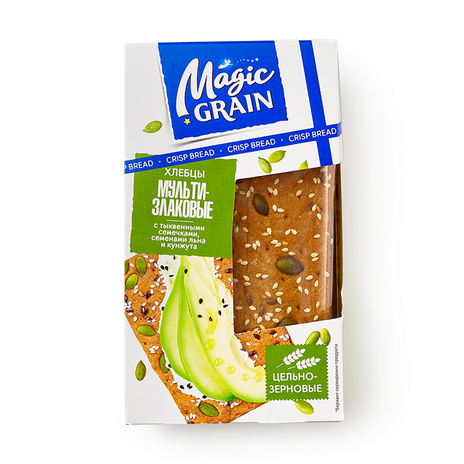 Хлебцы мультизлаковые Magic Grain с тыквенными семечками, с семенами ...