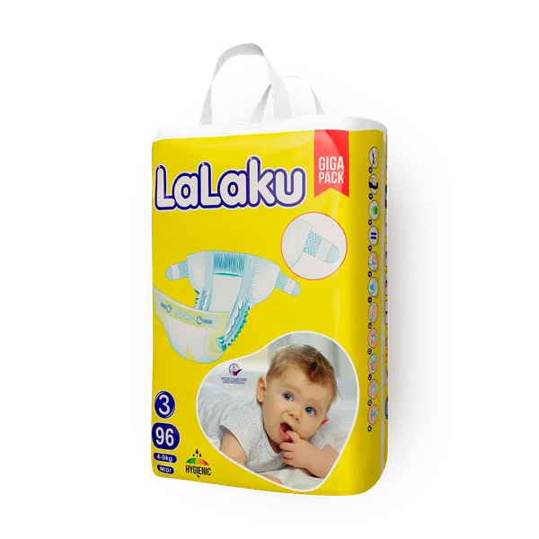 Подгузники Lalaku Giga Pack размер 3 4-9 кг