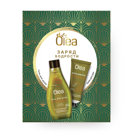 Набор подарочный Olea Заряд бодрости гель для душа + крем для рук увлажняющий