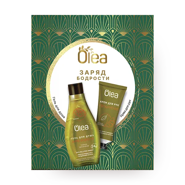 Набор подарочный Olea Заряд бодрости гель для душа + крем для рук увлажняющий