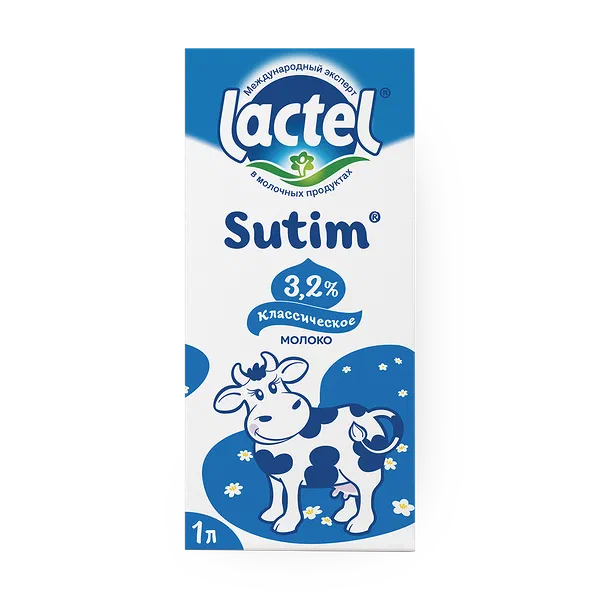 Молоко ультрапастерилизованное 3.2% Lactel Sutim