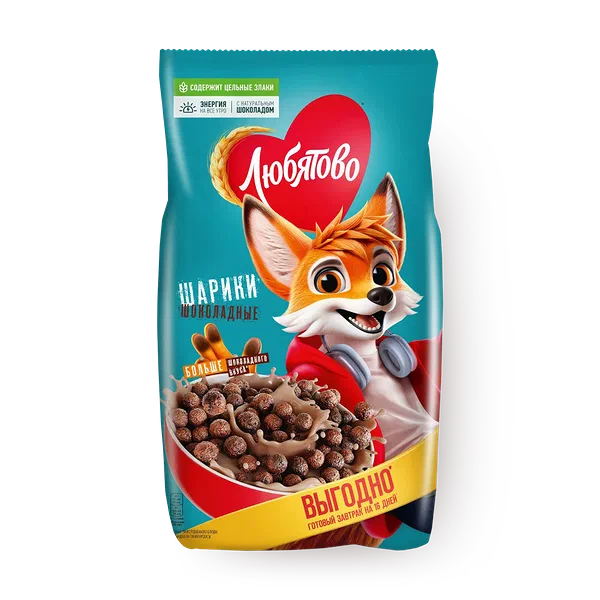 Готовый завтрак Шарики шоколадные «Любятово»