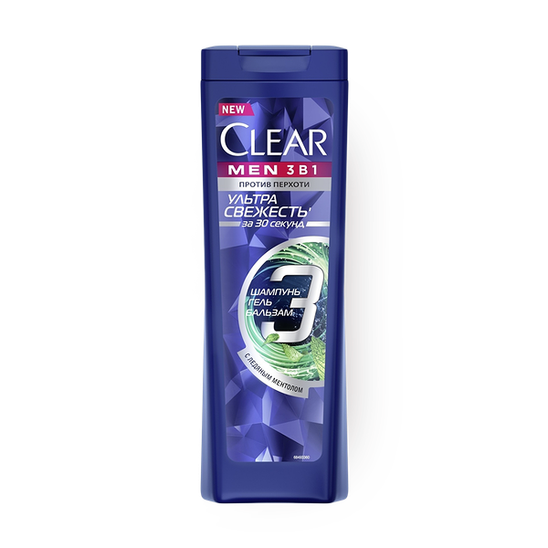 Шампунь-гель Clear 3v1 Ментол для мужчин