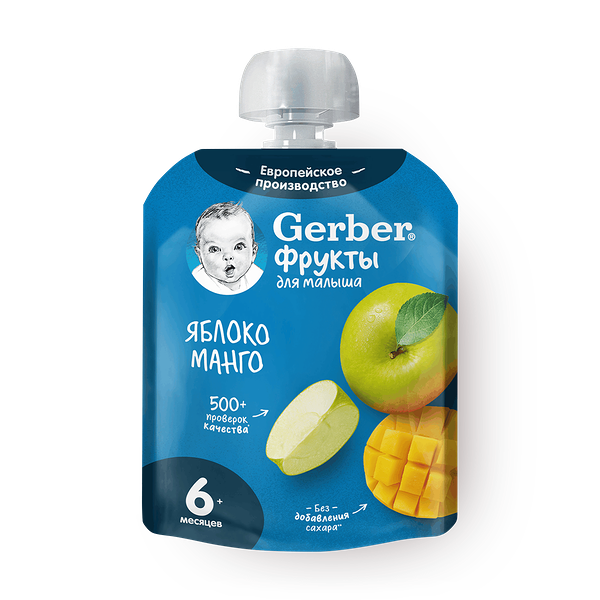 Пюре Gerber яблоко-манго с 6 месяцев