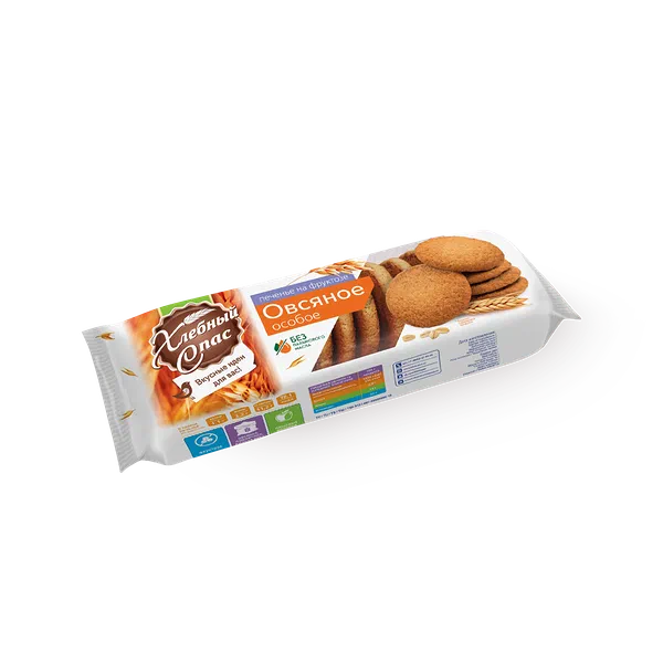 Печенье овсяное на фруктозе «Хлебный спас» Особое