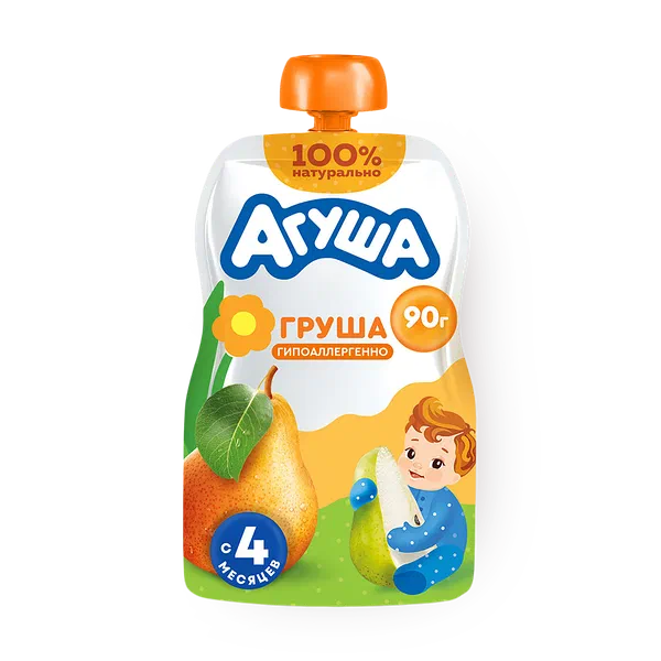 Пюре «Агуша» груша с 4 месяцев