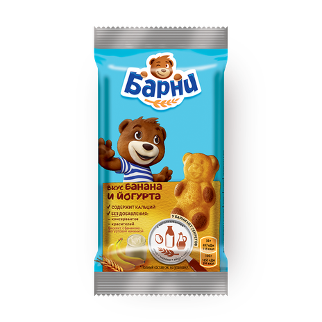 Бисквит Barni с банановой начинкой