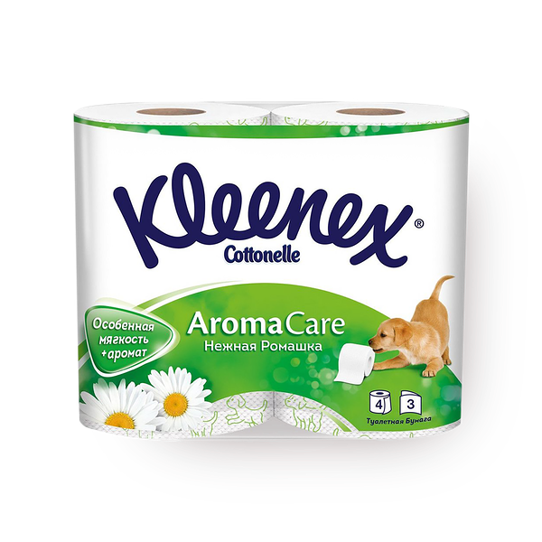 Бумага туалетная Kleenex Cottonelle Aroma care Нежная ромашка