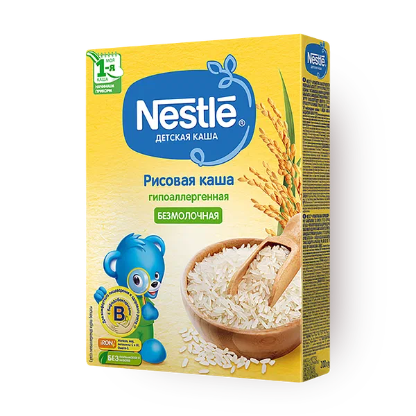 Каша безмолочная рисовая Nestle 1 ступень с 4 месяцев