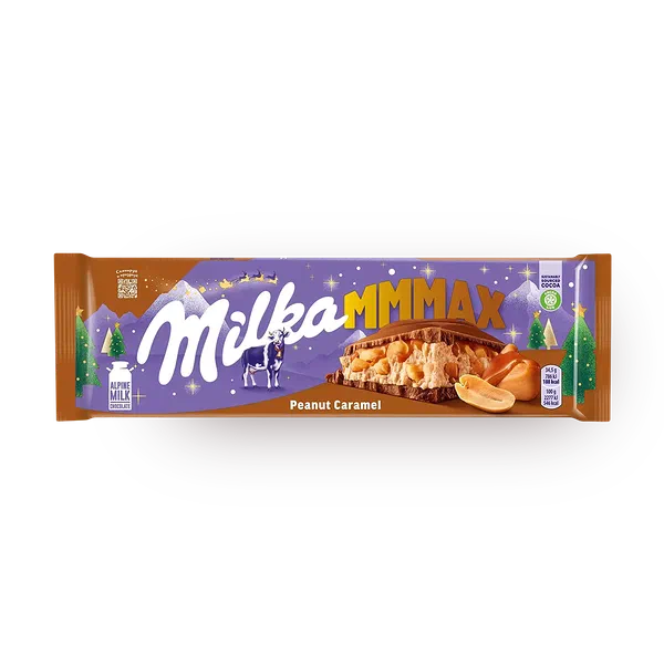 Шоколад молочный Milka с карамельной начинкой и арахисом