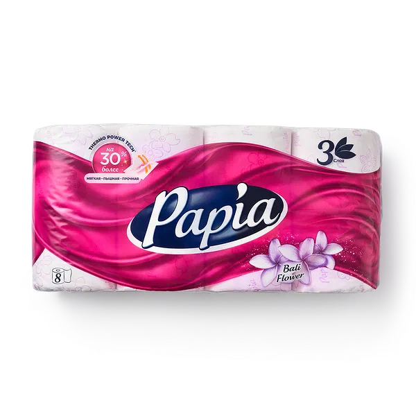 Туалетная бумага Papia Bali Flower 3 слоя