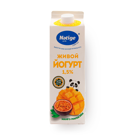 Йогурт живой Natige манго-маракуйя 1,5%