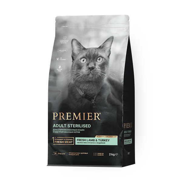 Сухой корм для кошек Premier ягнёнок с индейкой