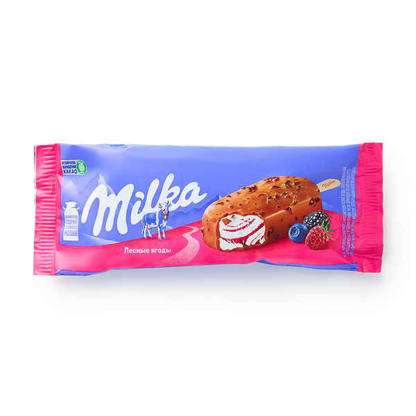 Мороженое сливочное Milka лесные ягоды эскимо