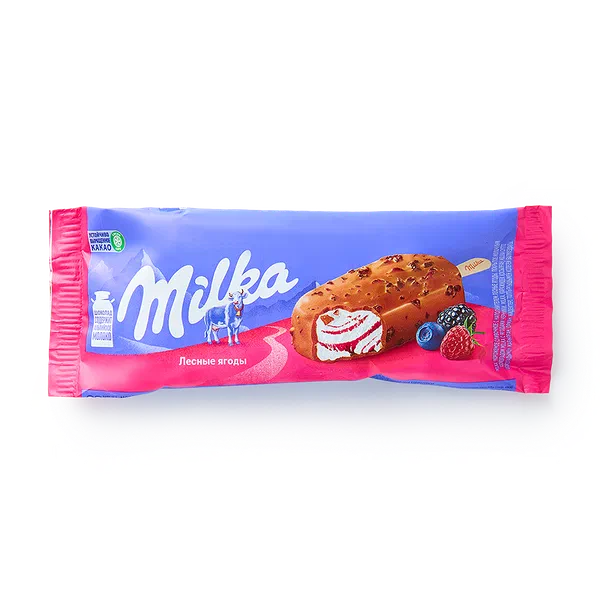 Мороженое сливочное Milka лесные ягоды эскимо