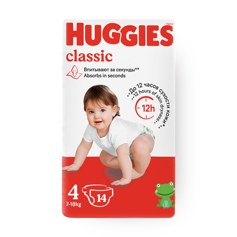 Подгузники Huggies Classic 4 7-18 кг