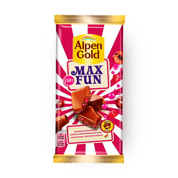 Шоколад Alpen Gold Max Fun вишня