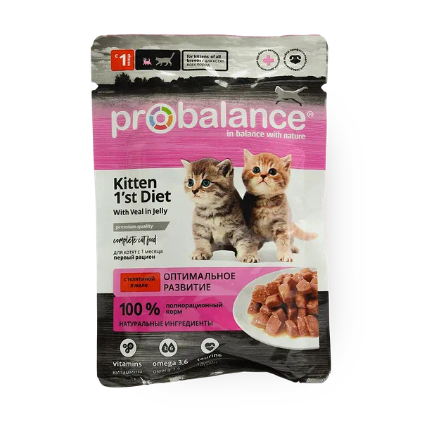 Корм влажный для котят ProBalance 1st Deiet с телятиной в желе