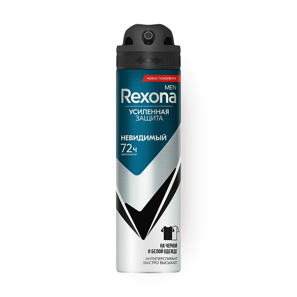 Дезодорант-антиперспирант Rexona Men Black & White +Invisible защита 72 часов