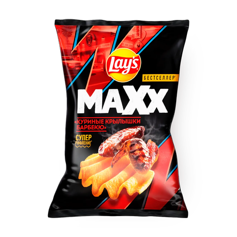 Чипсы Lay's Maxx Куриные крылышки барбекю