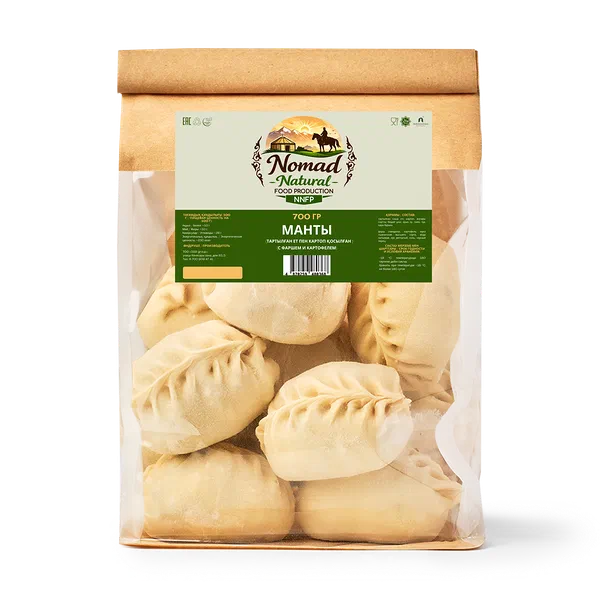 Манты с говядиной и картофелем NNFP замороженные