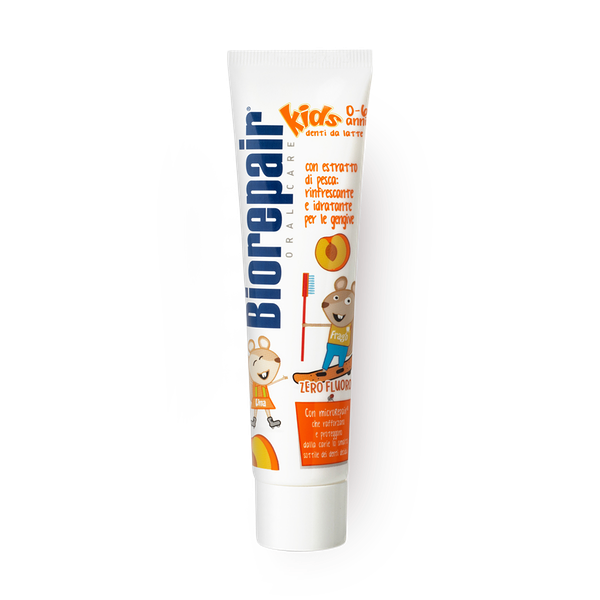 Зубная паста детская Biorepair Kids с экстрактом персика от 0 до 6 лет