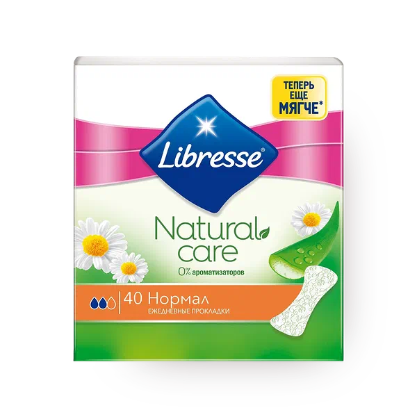 Прокладки ежедневные Libresse Natural Care Pantyliners Normal