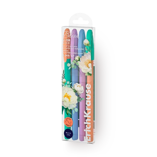 Текст маркеры Erich Krause Visioline V-17 Pastel Bloom 4 цвета