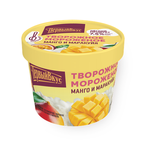 Мороженое творожное «Первый вкус» манго и маракуйя