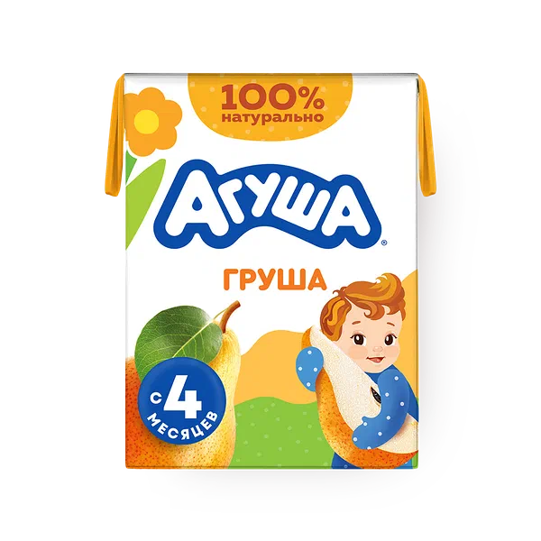 Сок «Агуша» груша осветлённый с 4 месяцев