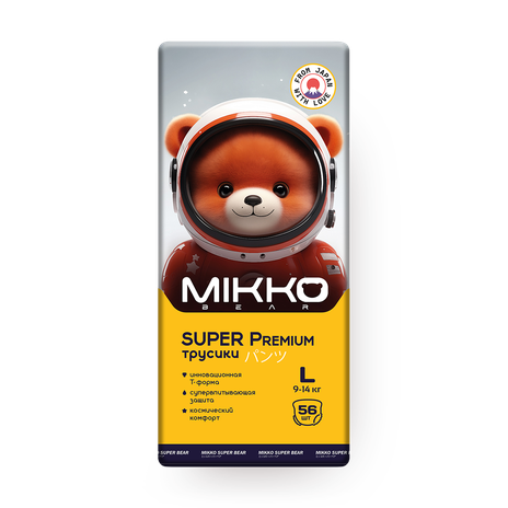 Подгузники-трусики Mikko Bear Super Premium L 9-14 кг