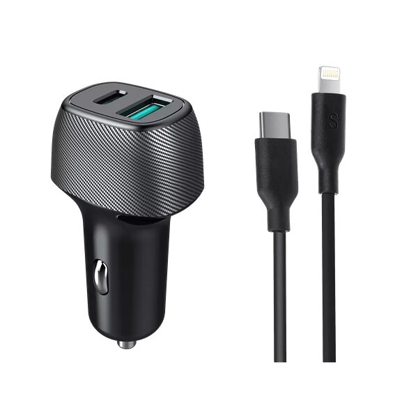 Fast car charger QC18W+PD25W+ IPHONE to C cable MIRACASE