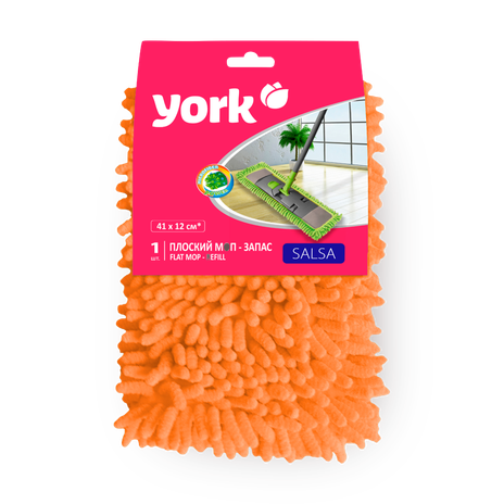 Насадка для швабры York Salsa из микрофибры плоский моп 38,8 х 9 см