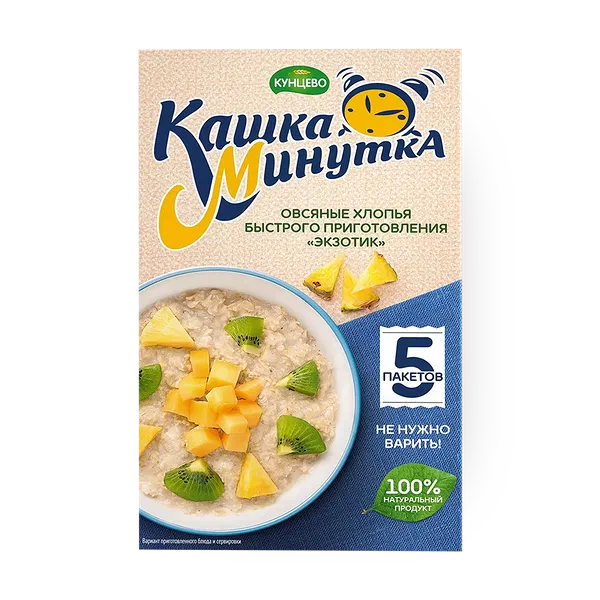 Овсяные хлопья «Кунцево» Минутка Экзотик