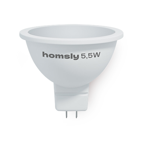 Лампа светодиодная Homsly 5.5 Вт, MR16, GU53, 4000К