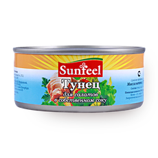 Тунец для салатов Sunfeel в собственном соку — купить с доставкой из ...