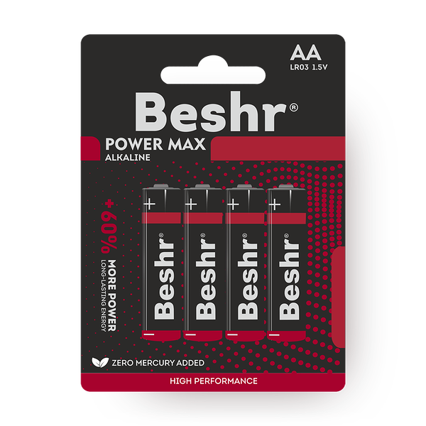 Батарейка Beshr Power Max Alkaline 4B Aalr6 1.5V