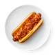 Хот-дог с запечённым сыром чеддер и говяжьей колбаской