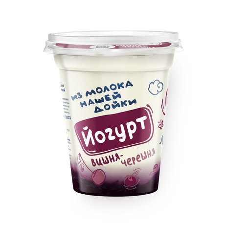 Йогурт «Из молока нашей дойки» вишня-черешня 3,2-6%