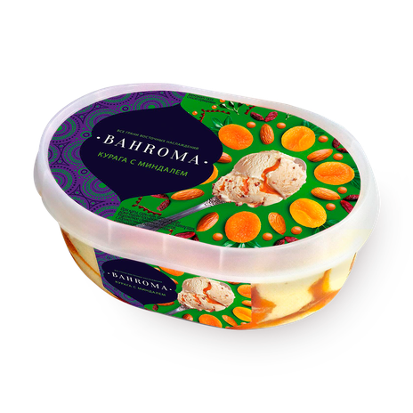 Мороженое сливочное Bahroma курага с миндалём
